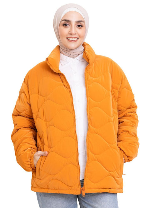 Orange Puffer Jacket 8 - Khotwh